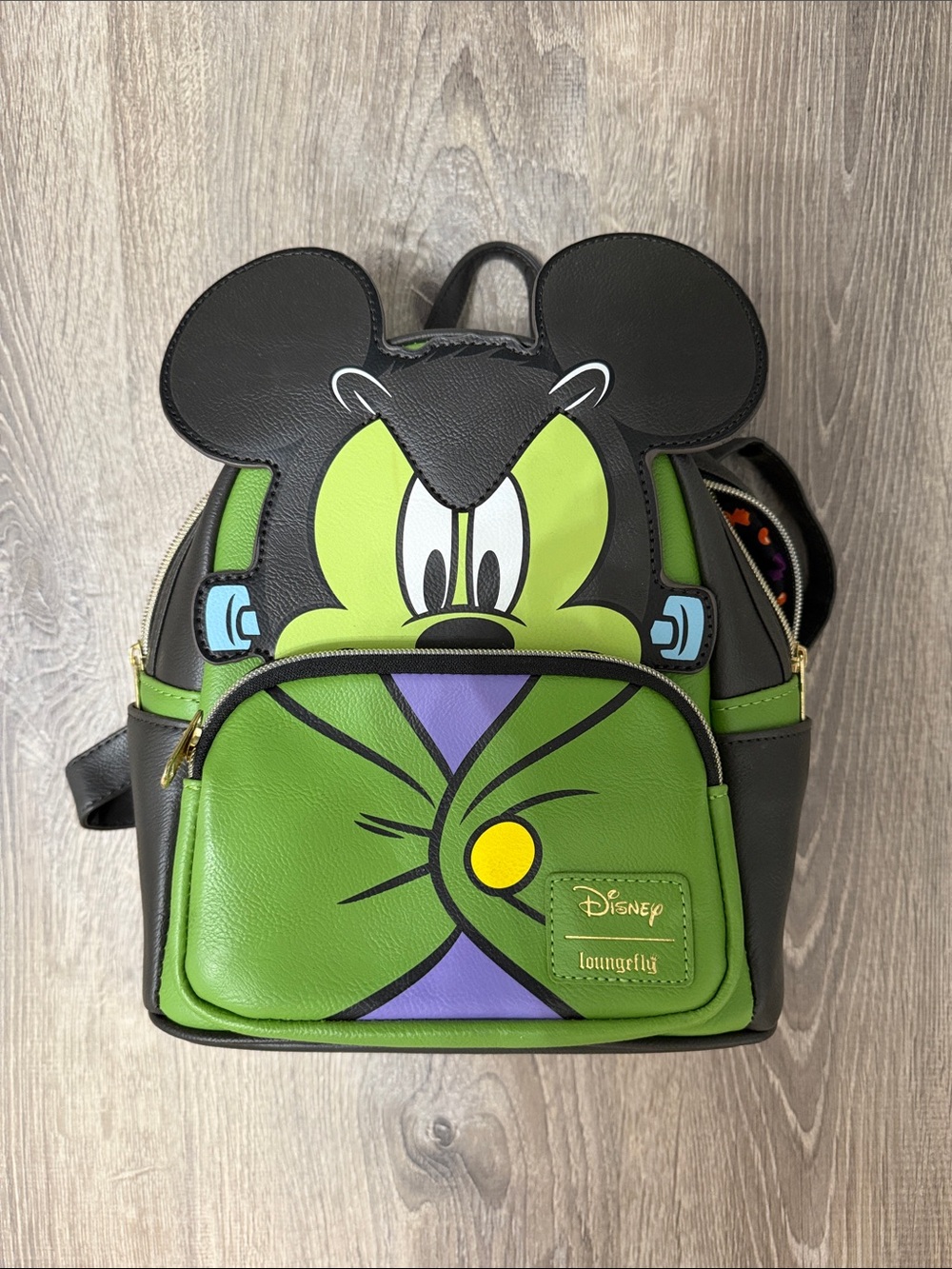 Disney Green and Black Villain Mickey Mini Backpack